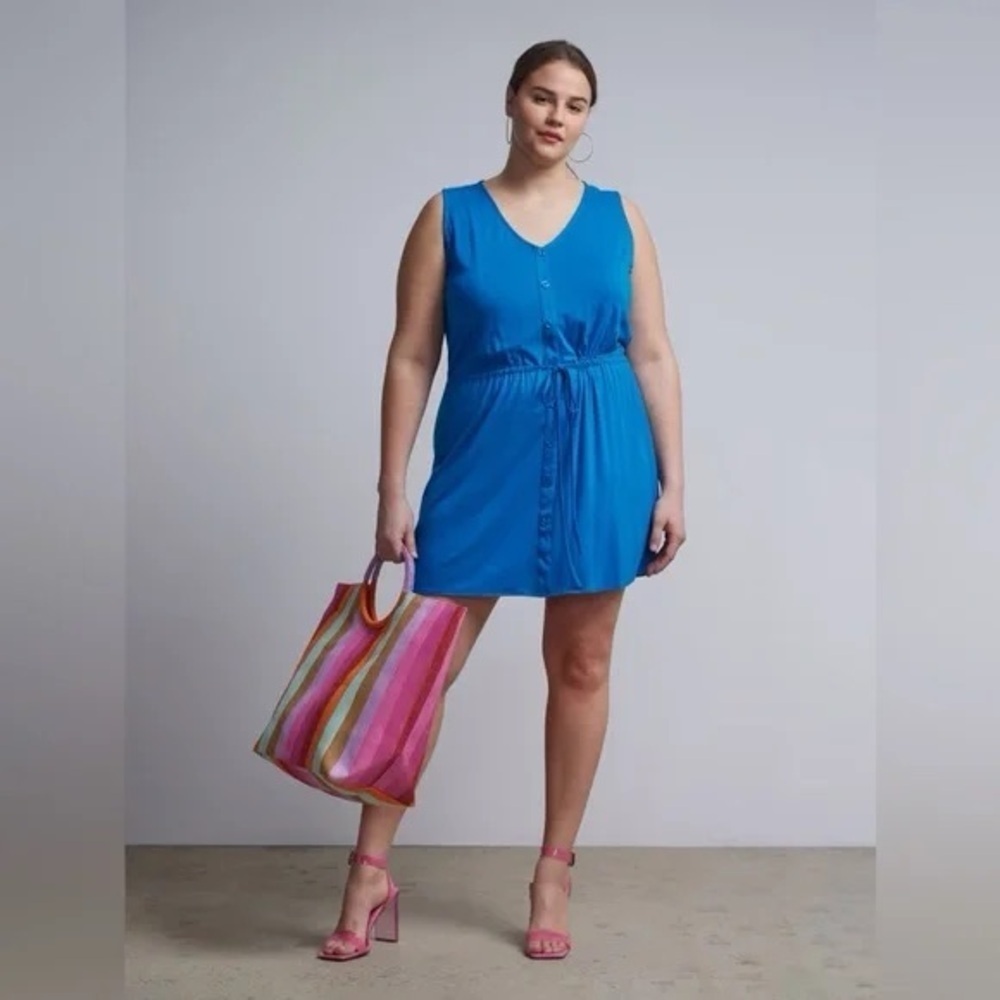 New York & Co. | Plus Button Front Knit Shift Dress Various Sizes Available